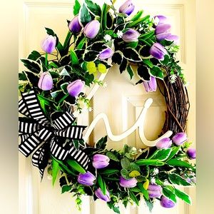 Handmade Spring/Summer Wreath/ Tulip Wreath